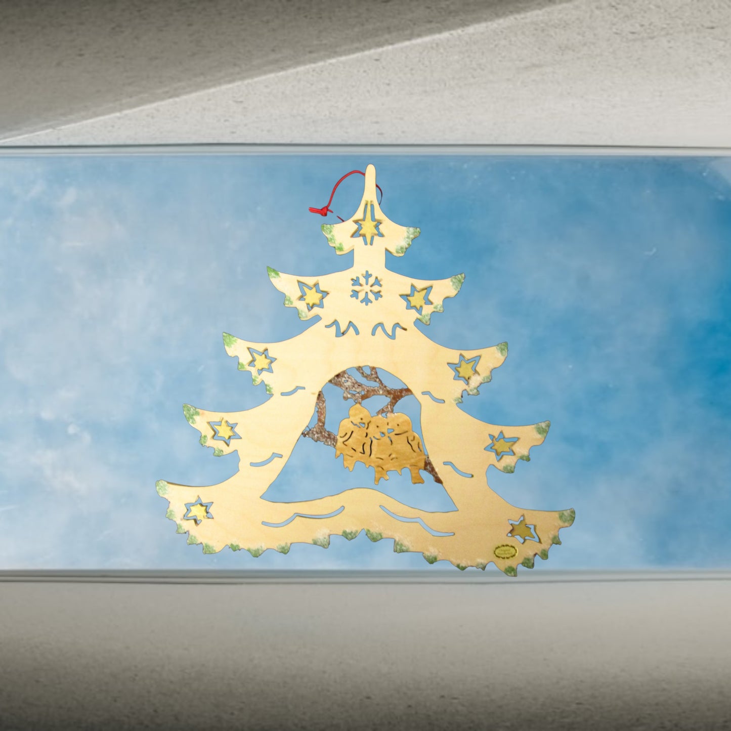 Beleuchtetes Fensterbild